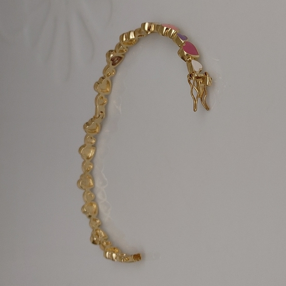 MTS Enamel Heart Bangle Bracelet. - Picture 4 of 8